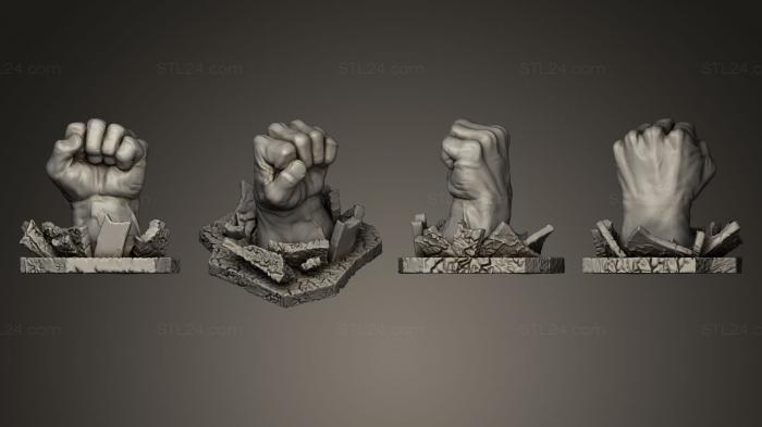 Статуэтки и статуи разные (Удар по Стене_2, STKR_0452) 3D модель для ЧПУ станка